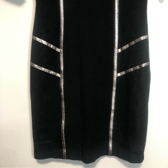 Tenax Italian Made Sheath Dress with Leather Trim, size 6 - Picture 4 of 13